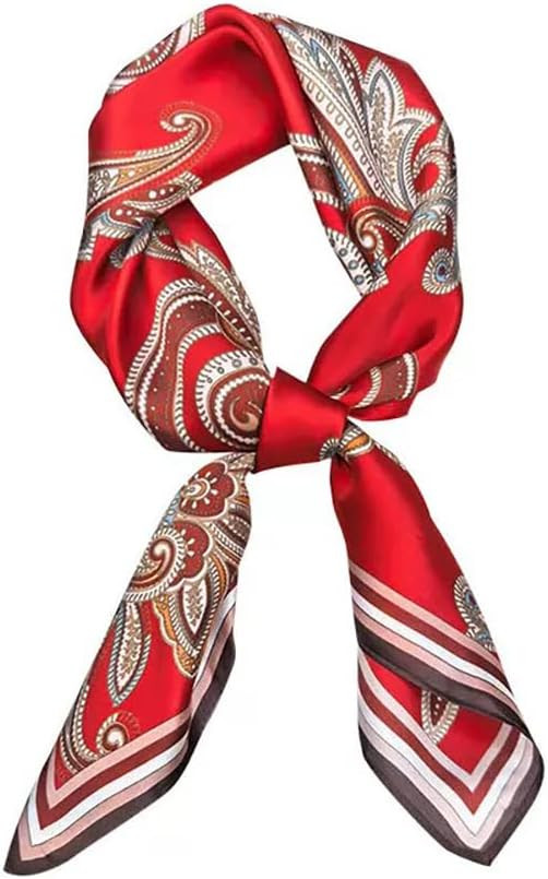 100% Mulberry Silk Square Scarf for Hair-25.6" X25.6'' Women Men Natural Silk Neckerchief Digital... | Amazon (US)