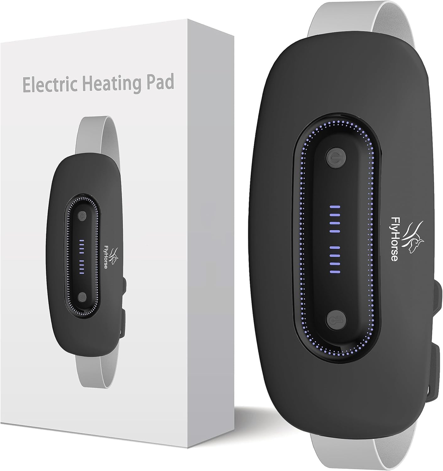 Portable Cordless Menstrual Heating Pad with 4 Heat Levels and 4 Massage Modes,Electric, Fast Large Heating Belly Wrap Belt (Black) | Amazon (US)