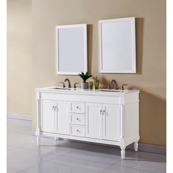 Uriah 60'' Double Bathroom Vanity with Top | Wayfair North America
