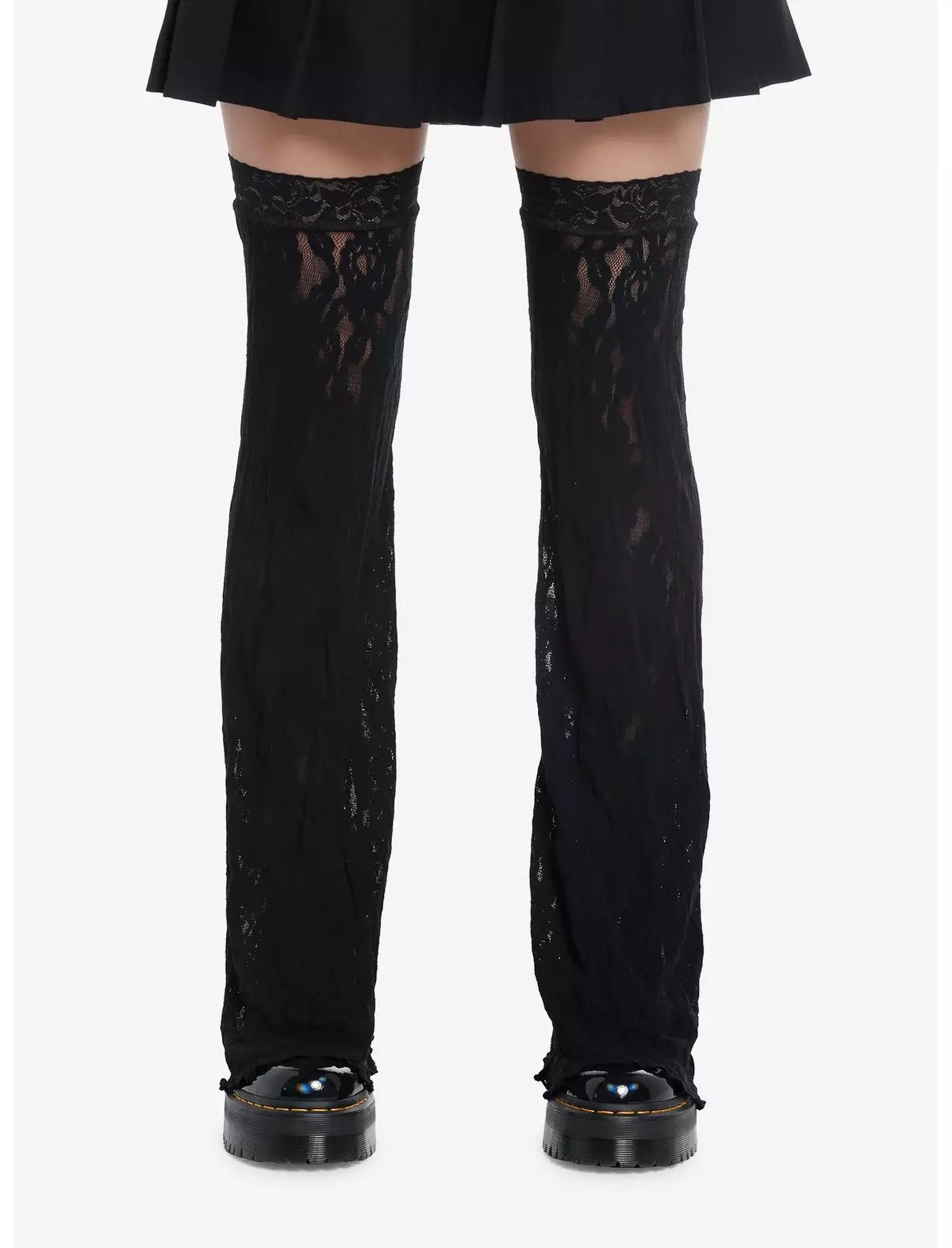 Black Floral Lace Flare Leg Warmers | Hot Topic | Hot Topic