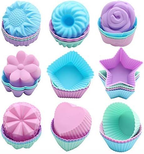 Amazon.com: To encounter Silicone Cupcake Liners, Reusable Silicone Baking Cups, Non Stick Muffin... | Amazon (US)