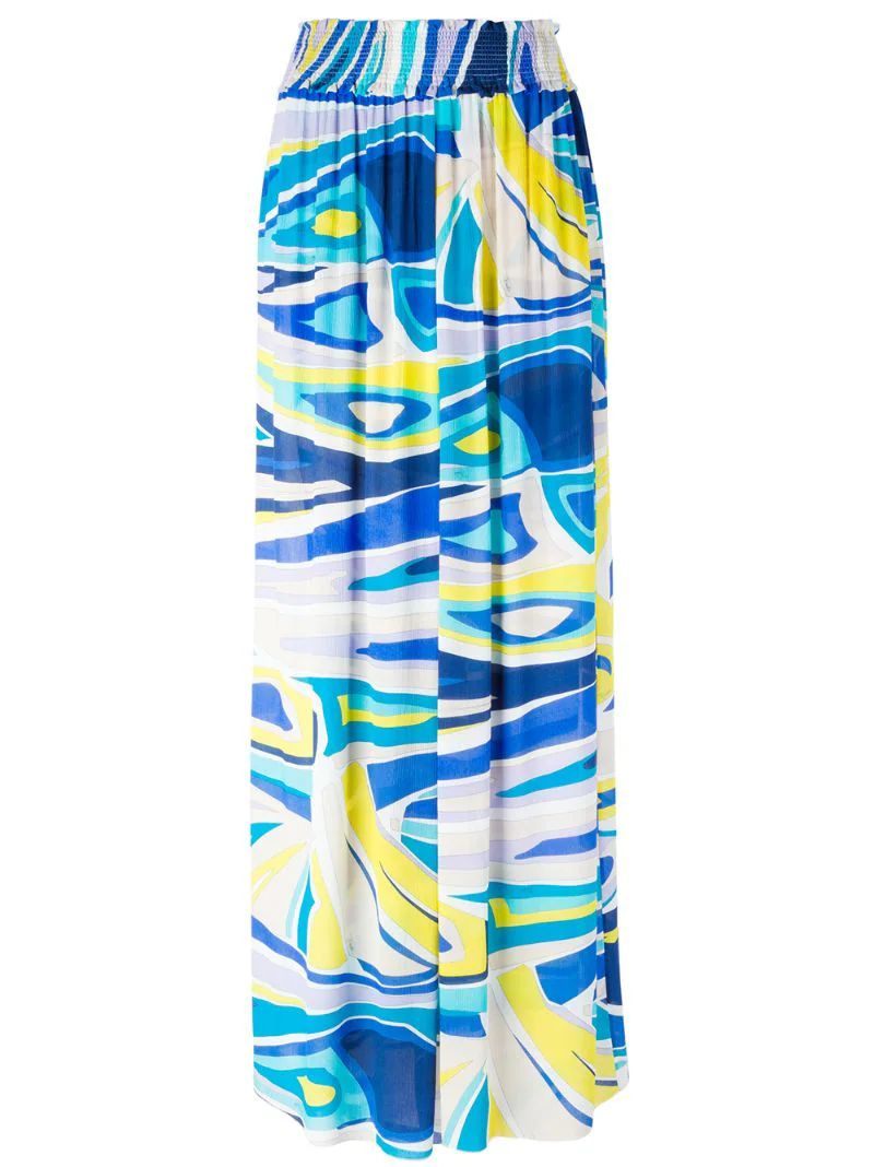 Emilio Pucci - printed maxi skirt - women - Silk/Viscose - 42, Women's, Blue, Silk/Viscose | FarFetch US