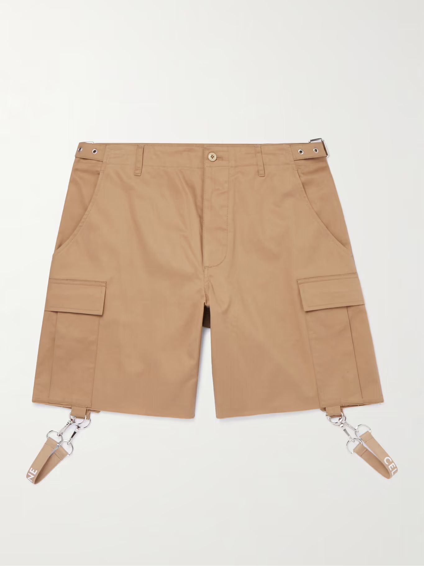 Wide-Leg Strap-Detailed Cotton and Linen-Blend Cargo Shorts | Mr Porter (US & CA)