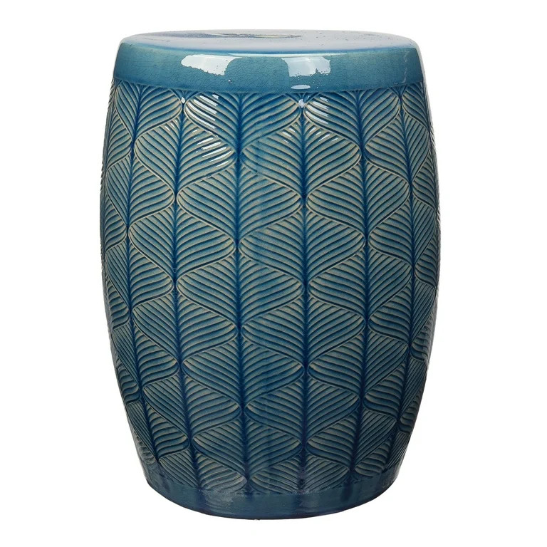 Better Homes & Gardens 17" Marina Ceramic Garden Stool, Blue | Walmart (US)