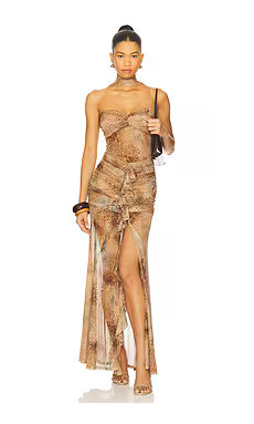 superdown Britlee Maxi Dress in Brown Leopard Multi from Revolve.com | Revolve Clothing (Global)