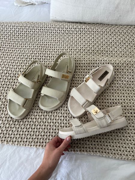 Save or splurge!!! Dior grandpa sandals vs these for $99! 🤍 have & love both 🫶🏽 

#LTKshoecrush