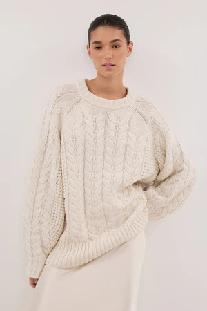 TOM CREAM CABLE LONGLINE JUMPER | DISSH
