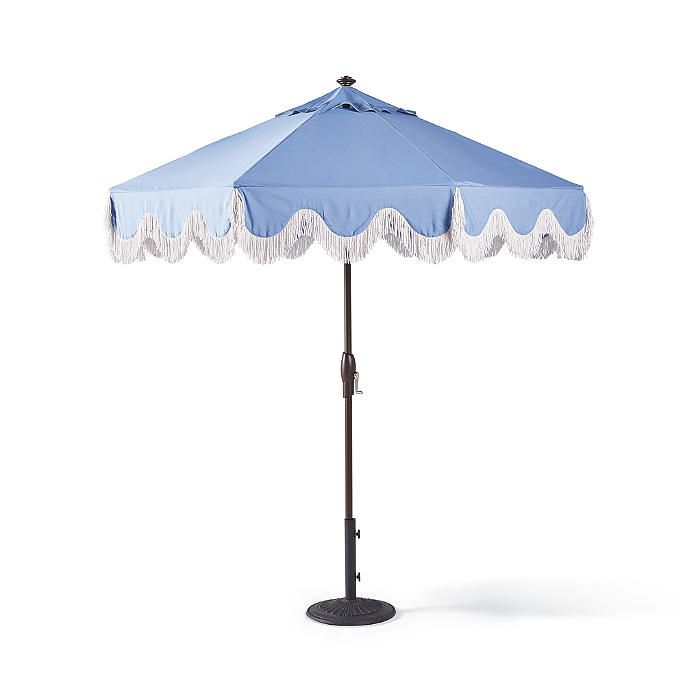 Milos Air Blue Designer Umbrella | Frontgate | Frontgate