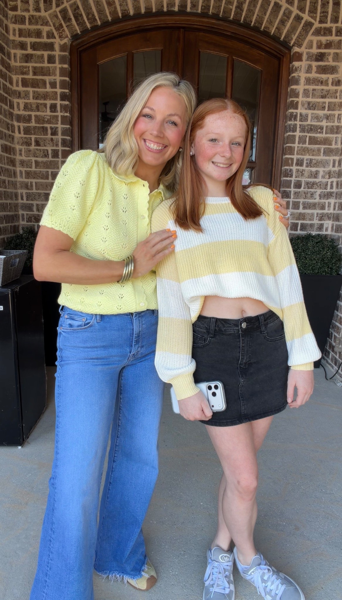 Linking mine and Cammie’s outfit 
My top is Walmart and is linked on Mavely on IG stories. 
Jeans- mother size 26


#LTKmomlife #LTKootd