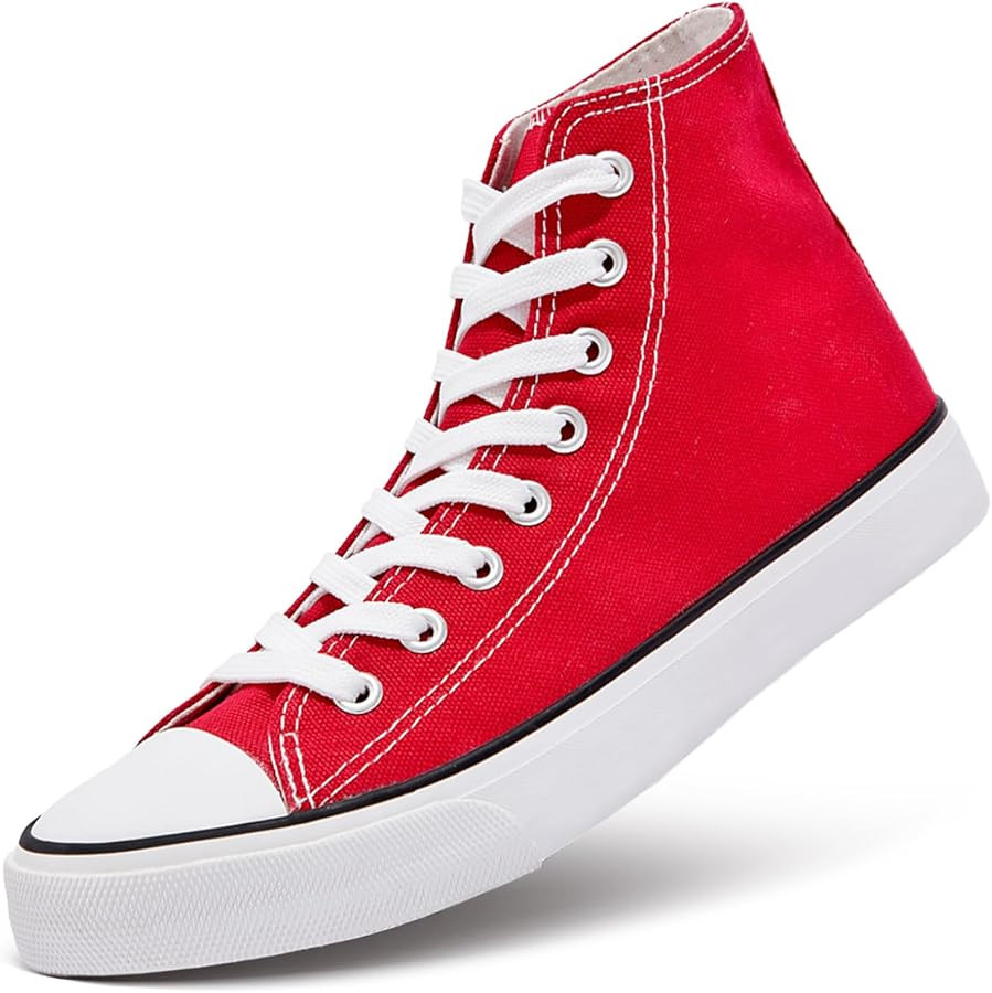 Womens Canvas Sneakers High Top Lace ups Casual Walking Shoes | Amazon (US)