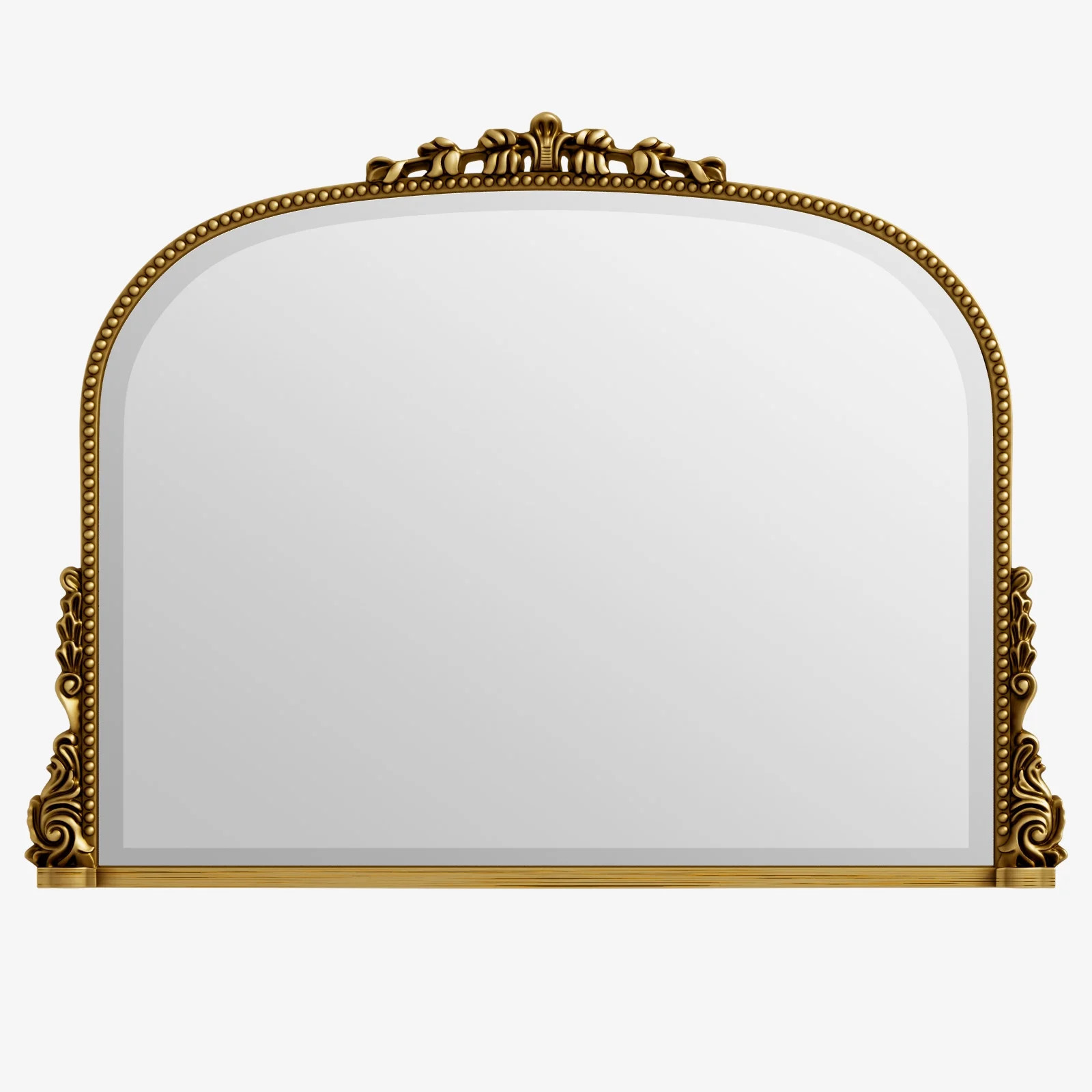 BEAUTYPEAK 36"x 27" Arched Vanity Mirror Vintage Decor Mirror Wall Mounted, Antique Gold | Walmart (US)