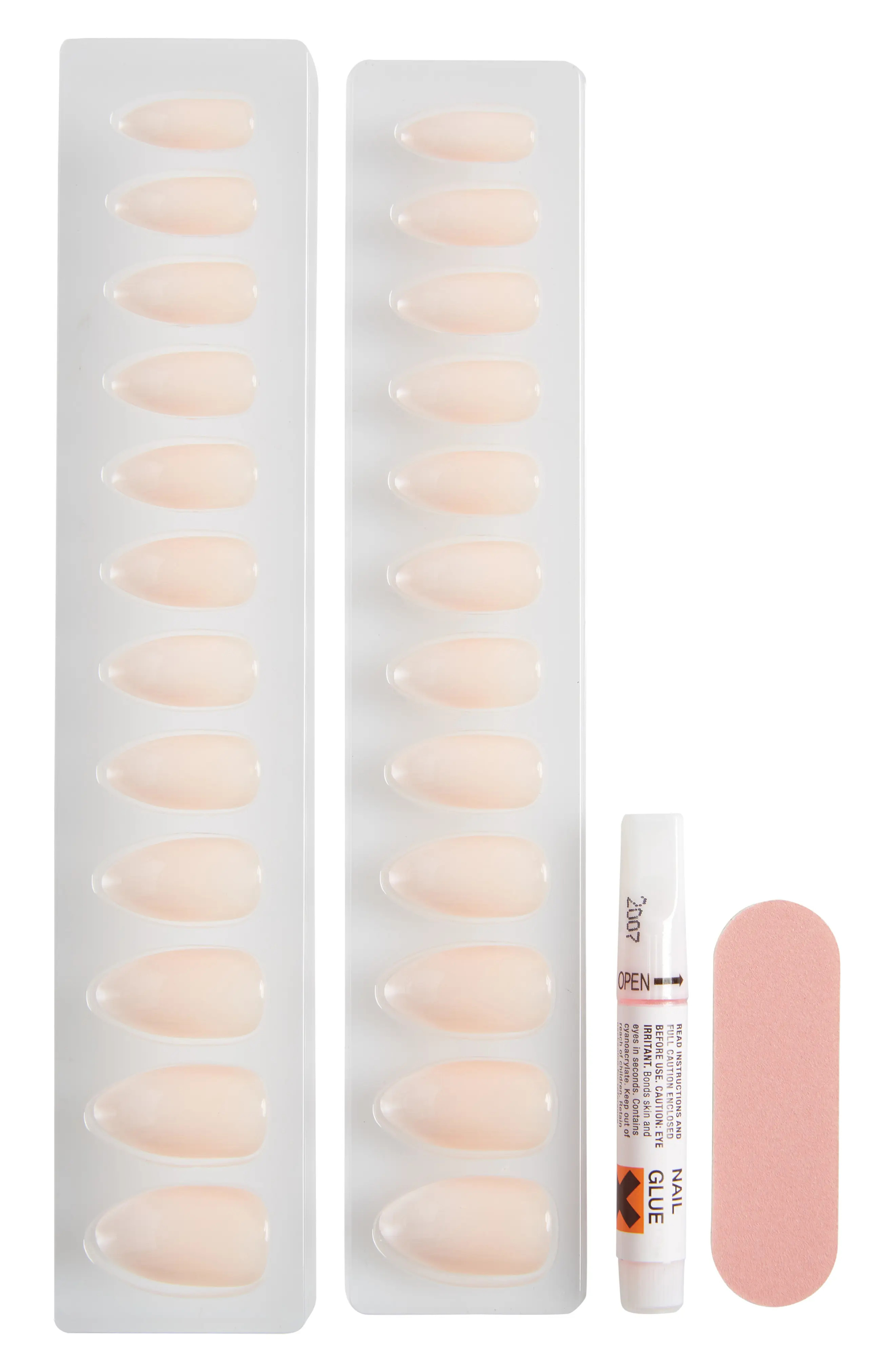 Static Nails Almond Pop-On Reusable Manicure Set in Mademoiselle at Nordstrom | Nordstrom