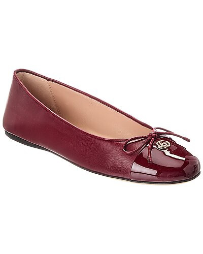 Double G Leather Ballet Flat | Gilt & Gilt City