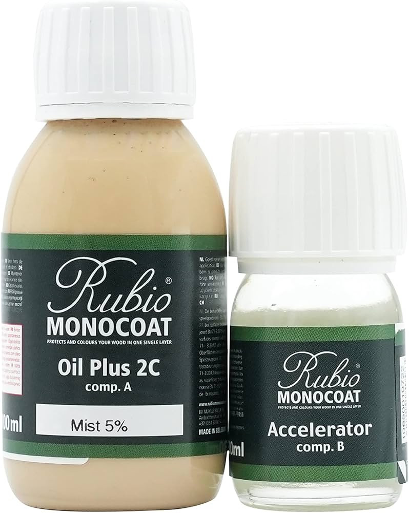 Rubio Monocoat Wood Stain & Finish 65 ft\u00b2 - Mist 5% | Oil Plus 2C | Quick-Dry, Eco-Friendly ... | Amazon (US)