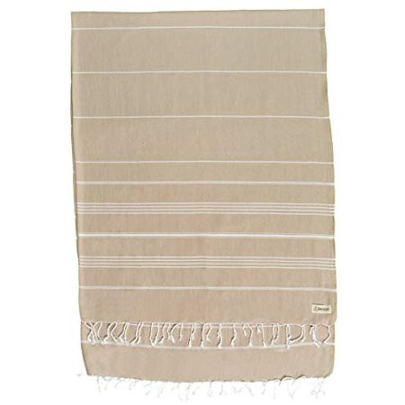Bersuse 100 Cotton Anatolia XL Throw Blanket Turkish Towel 61x82 Inches Beige | Walmart (US)