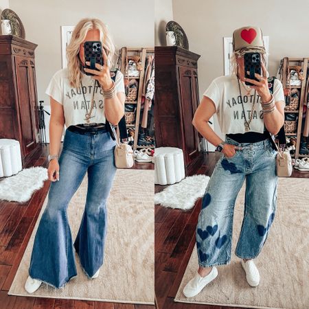 FREE PEOPLE JEANS 
Necklace & earrings save with code MANDIE15

BELL BOTTOMS SIZE 29 
BARREL JEANS SIZED DOWN 


#LTKfindsunder100 #LTKstyletip #LTKover40