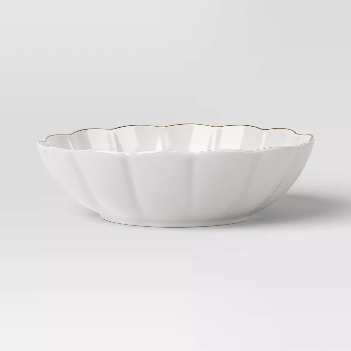 Serve Bowl Scalloped Gold Rim - Threshold™ | Target