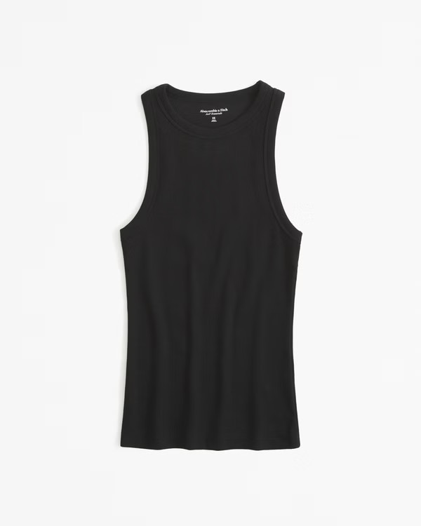 Essential Tuckable High-Neck Rib Tank | Abercrombie & Fitch (US)