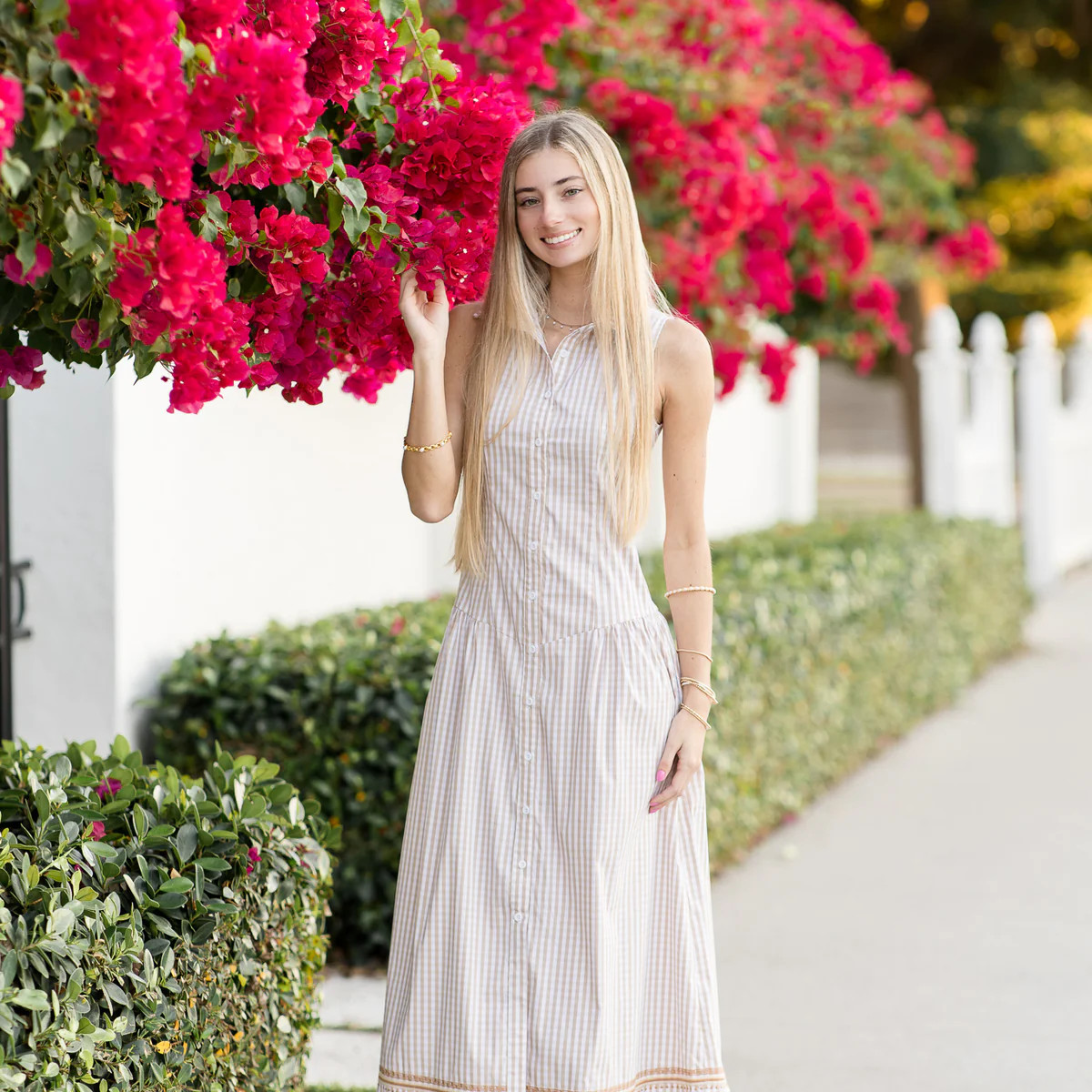 Sally Midi | Khaki Gingham | The Coastal Crane