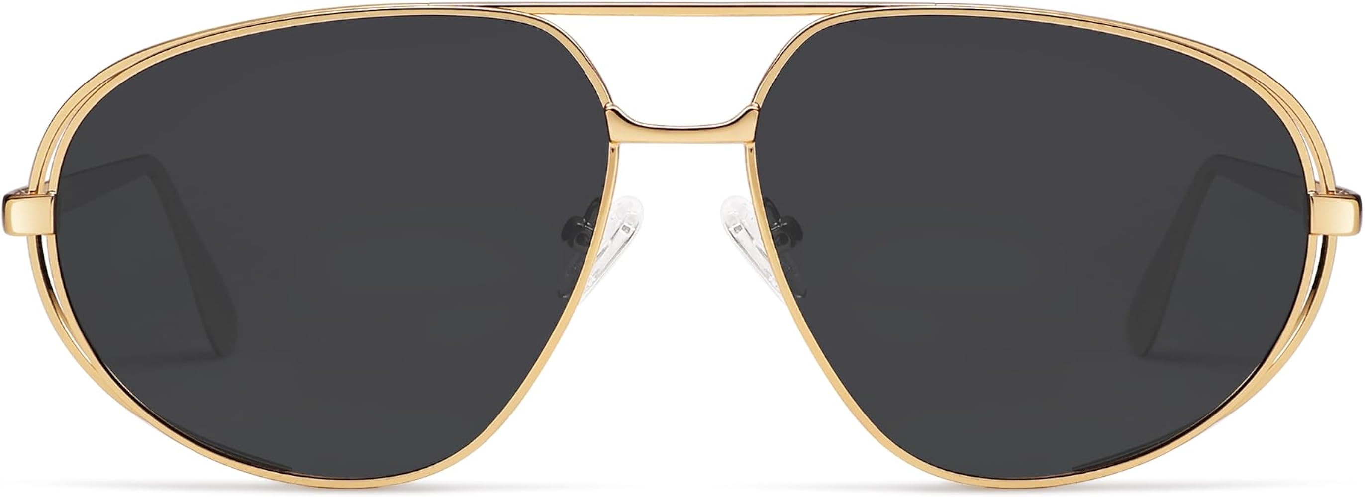 VANLINKER Retro Polarized Aviator Sunglasses for Women Men Classic Trendy Driving Sunglasses Desi... | Amazon (US)