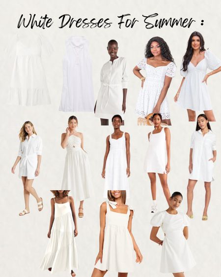 White Dresses For Summerr

#LTKStyleTip #LTKSeasonal #LTKFindsUnder50