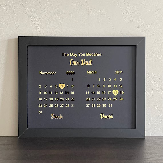 Fathers Day Gift, The Day You Became My Dad, Gift for Dad, Custom Foil Print, Fathers Day Gift fr... | Etsy (US)
