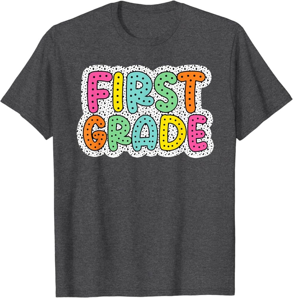 1st Grade Back To School First Day Teachers Kids Boys Girls T-Shirt | Amazon (US)