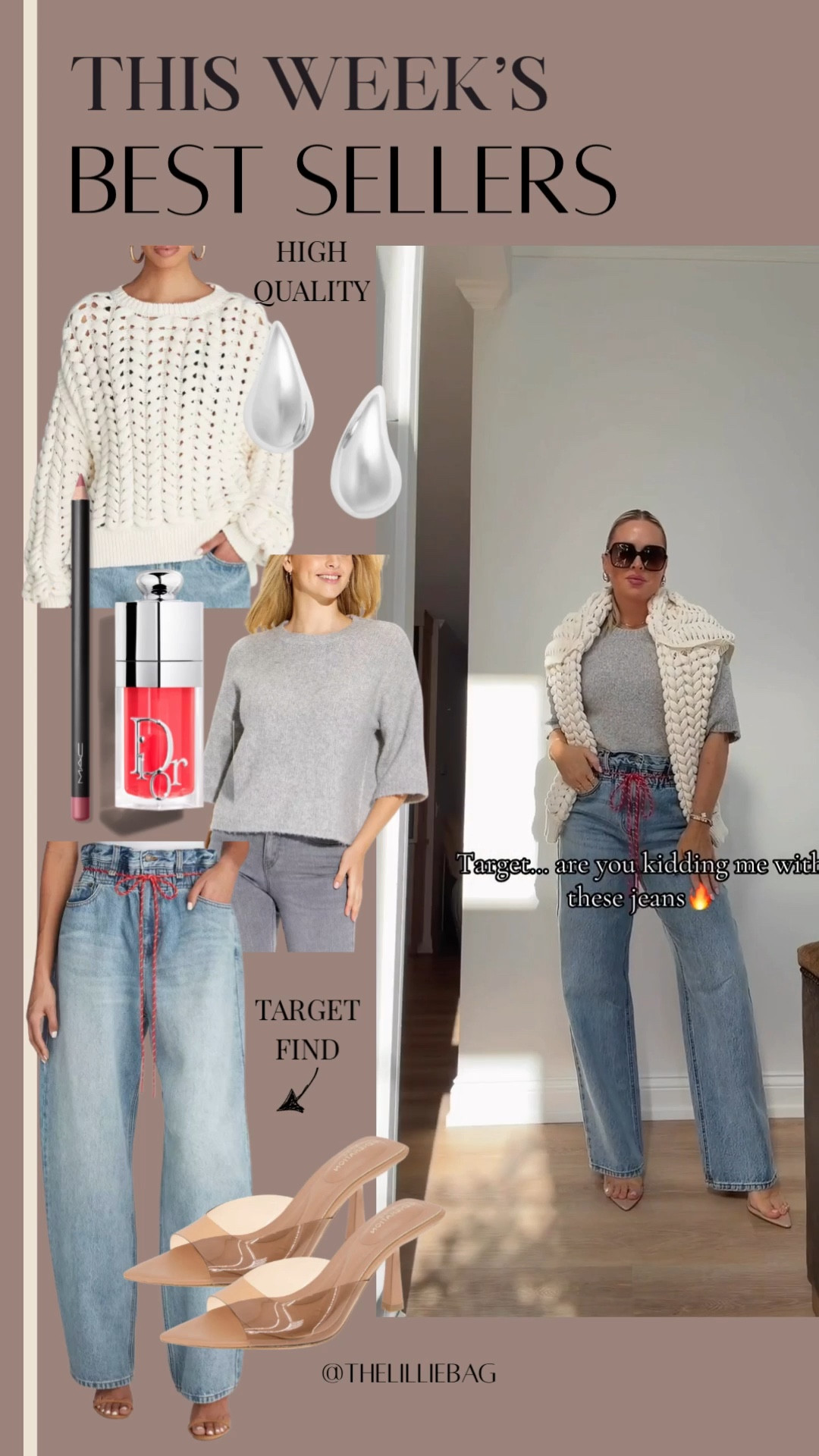 Obsessed with these Target jeans!🤍
Love the cinched elastic waist + wide leg
Whole outfit is Target 🙌
I’m in a 4 and could do a 2
➡️ If you’re in between sizes, size down



Target jeans, Target outfit, Amazon fashion, spring outfits, affordable fashion, wide leg jeans, casual OOTD.


#LTKootd #LTKWorkwear #LTKgrwm