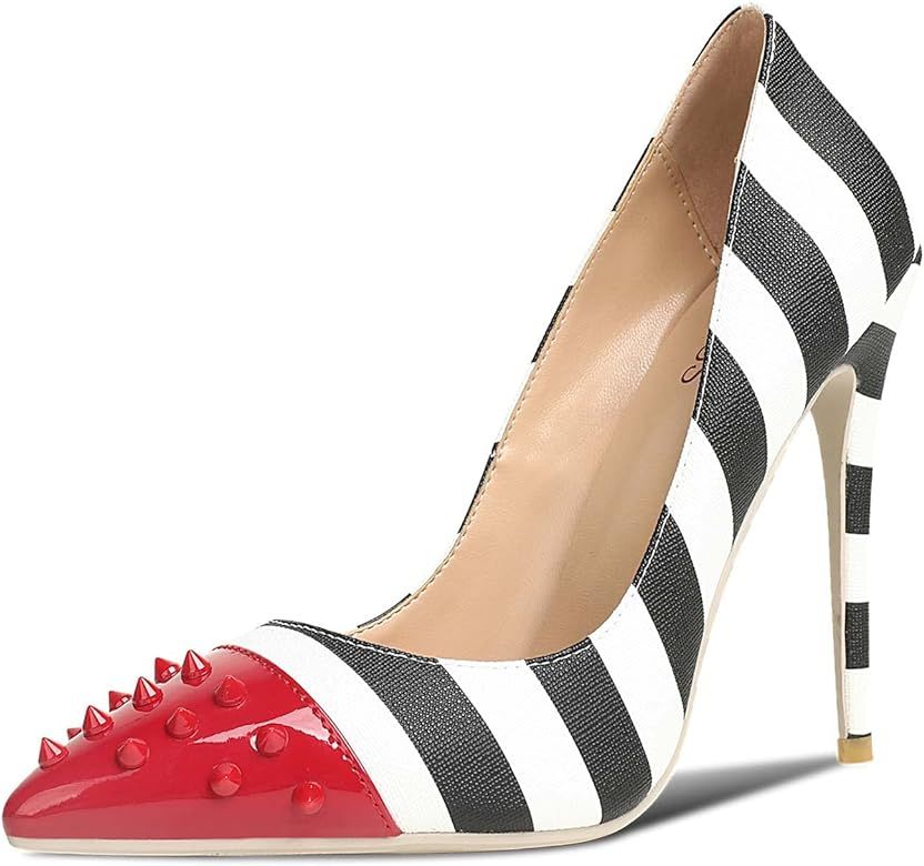 wetkiss Women Pumps Stiletto Heels Pointed Toe Slip on High Heel Pump Shoes for Women Ladies Female | Amazon (US)