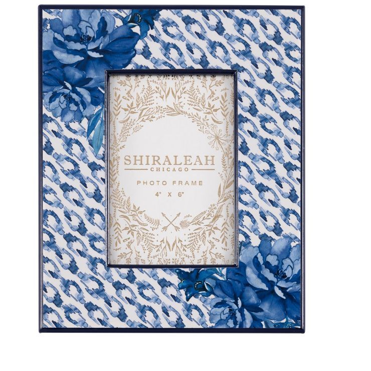 Shiraleah Blue Eden Animal Print  4" X 6" Picture Frame | Target