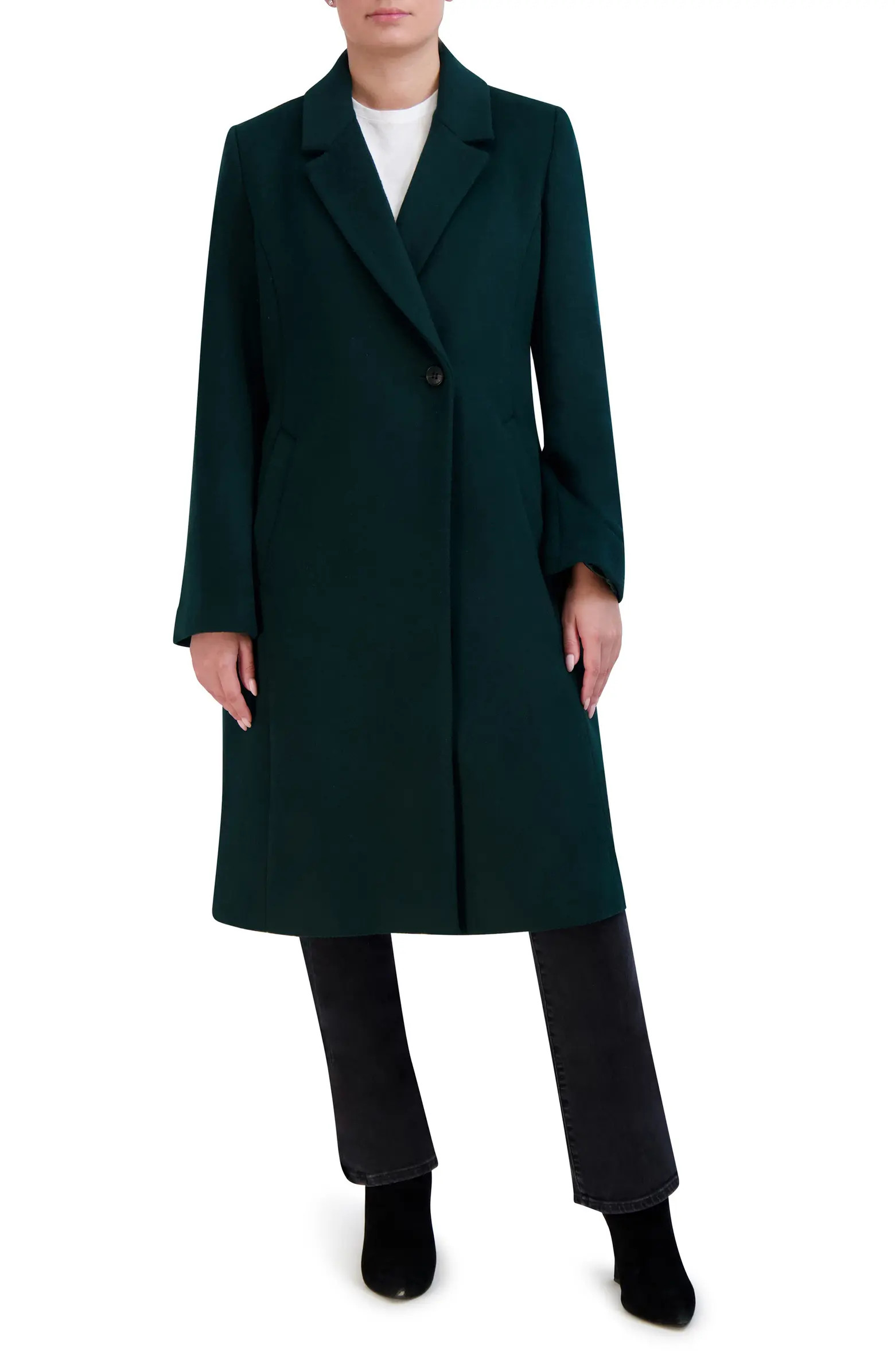Cole Haan Asymmetric Slick Wool Blend Coat | Nordstromrack | Nordstrom Rack