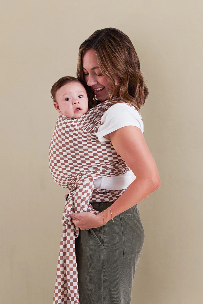 Mocha Chequer Wrap | Solly Baby