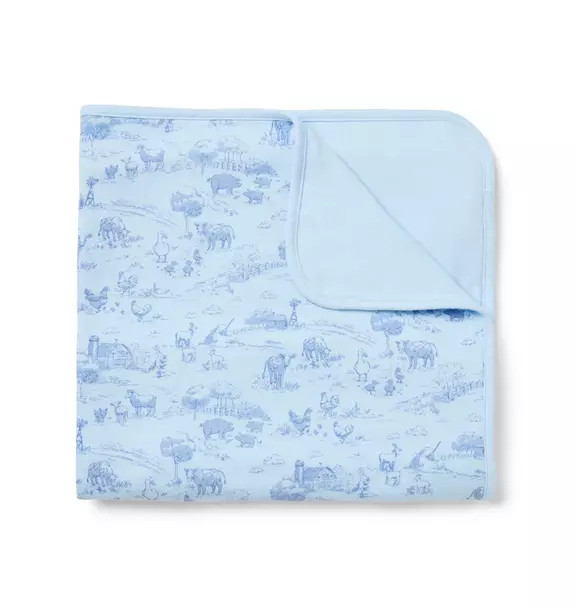 Baby Farm Animal Toile Blanket | Janie and Jack