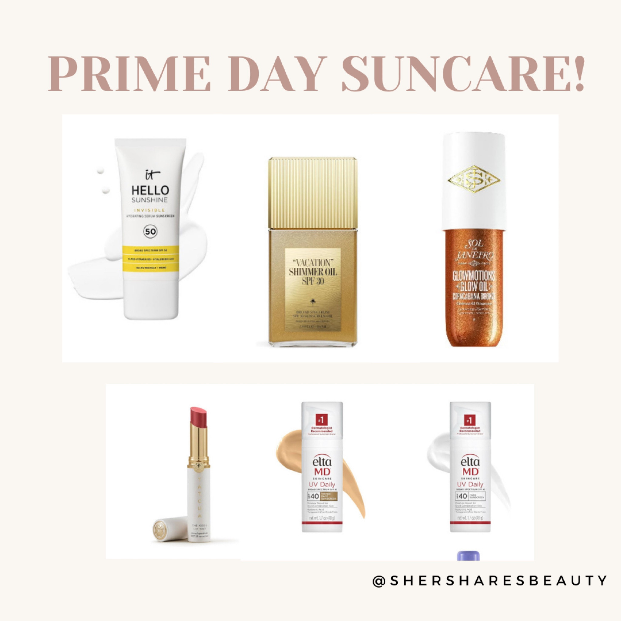 Amazon Prime Day Deals! My Fave Suncare, including Sol de Janeiro, Vacation Inc, Tatcha, It Cosmetics & Elta MD! 

#LTKswim #LTKsalealert #LTKbeauty