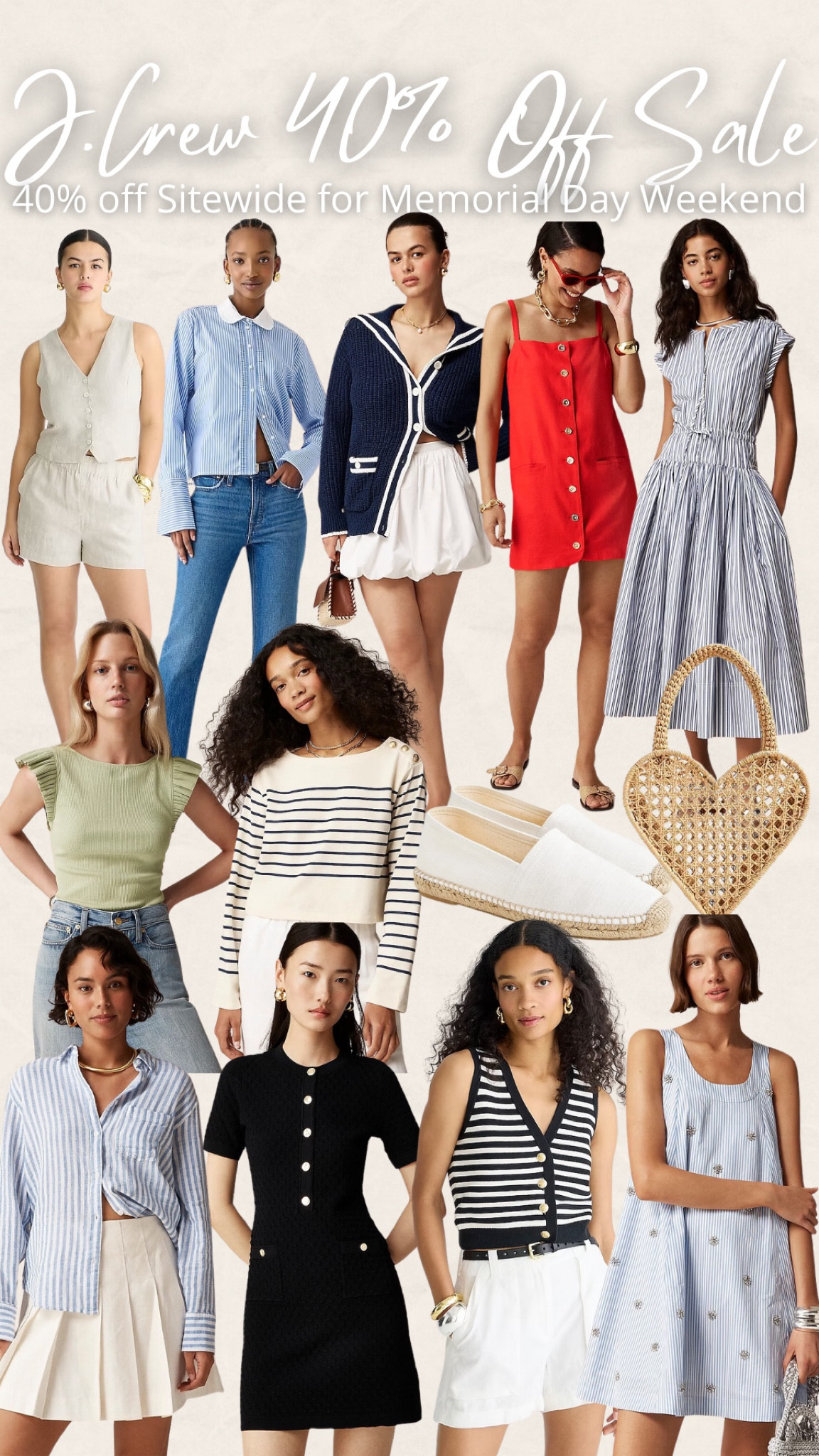 Memorial Day weekend sales
J.Crew
J crew
40% off everything
Sitewide discount code
Long weekend sale
MDW outfits
Red white and blue clothes
Summer looks
Preppy style
Neutrals
Workwear
Work outfit
Under $200
Under $150
Under $100
Under $50
Linen blend
Matching sets
White jeans
Maxi dresses
Tailored vest top
•
Mother’s Day gifts
Date night
Swimsuits
Country concert outfit
Graduation dress 
Spring intimates
White dress
Outdoor dining set
Summer outfit
Maternity
Travel outfit
Living room decor
Spring outfit
Nashville outfit
Sandals
Wedding guest dress
Resort wear
Home
Vacation outfits
Date night outfits
Wedding guest
Cocktail dress
Jeans
Sneakers
Resort wear
Baby shower
Work outfit
Living room
Bedding
Bedroom
Gifts for her
Gifts for him
Gift guide
Family photos
Aritzia
Coffee table
Barbie outfit
Teacher outfits
Sandals
Outdoor furniture
Abercrombie sale
Festival
Spring dress
Baby shower
Under $50
Under $100
Under $200
On sale
Vacation outfits
Revolve
Cocktail dress
Floor lamp
Rug
Console table
Work wear
Bedding
Luggage
Coffee table
Lounge sets
Earrings
Bride to be
Luggage
Romper
Bikini
Dining table
Coverup
Farmhouse Decor
Ski Outfits
Primary Bedroom	
Home Decor
Bathroom
Nursery
Kitchen 
Travel
Nordstrom Sale 
Amazon Fashion
Shein Fashion
Walmart Finds
Target Trends
H&M Fashion
Plus Size Fashion
Wear-to-Work
Travel Style
Swim
Beach vacation
Hospital bag
Post Partum
Disney outfits
White dresses
Maxi dresses
Abercrombie
Graduation dress
Bachelorette party
Nashville outfits
Baby shower
Business casual
Home decor
Bedroom inspiration
Toddler girl
Patio furniture
Bridal shower
Bathroom
Amazon Prime
Overstock
#LTKseasonal #competition #LTKFestival #LTKBeautySale #LTKunder100 #LTKunder50 #LTKcurves #LTKFitness #LTKFind #LTKxNSale #LTKSale #LTKHoliday #LTKGiftGuide #LTKshoecrush #LTKsalealert #LTKbaby #LTKstyletip #LTKtravel #LTKswim #LTKeurope #LTKbrasil #LTKfamily #LTKkids #LTKhome #LTKbeauty #LTKmens #LTKitbag #LTKbump #LTKworkwear #LTKwedding #LTKaustralia #LTKU #LTKover40 #LTKparties #LTKmidsize #LTKfindsunder100 #LTKfindsunder50 #LTKVideo #LTKxMadewell #LTKSpringSale 

#LTKStyleTip #LTKFindsUnder100 #LTKSaleAlert