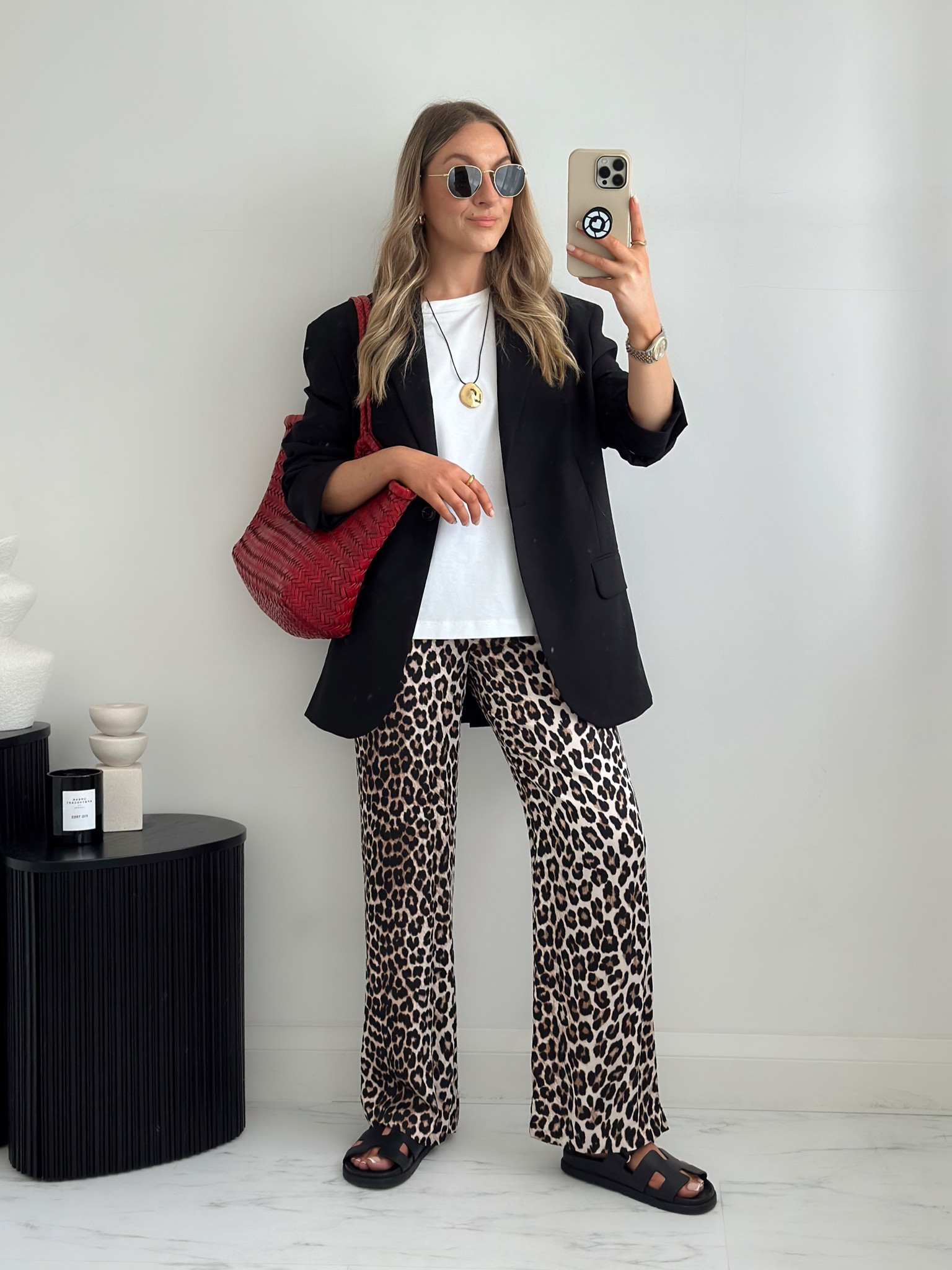 Leopard print trousers outfit 🐆

*my trousers are old from H&M a few years ago. 
Bag is dragon diffusion
Sandals are Hermes 

#LTKSeasonal #LTKfindsunder100 #LTKstyletip