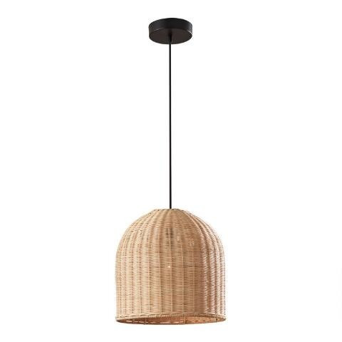 Starla Natural Rattan Basket Pendant Lamp | World Market