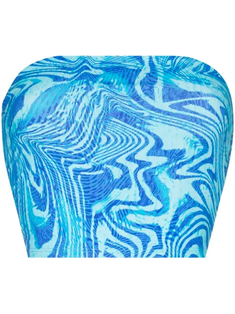 Peace strapless bikini top | Farfetch (US)