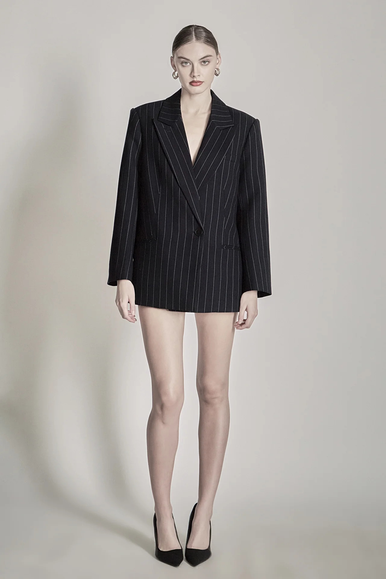 Oversized Pinstripe Blazer | Endless Rose