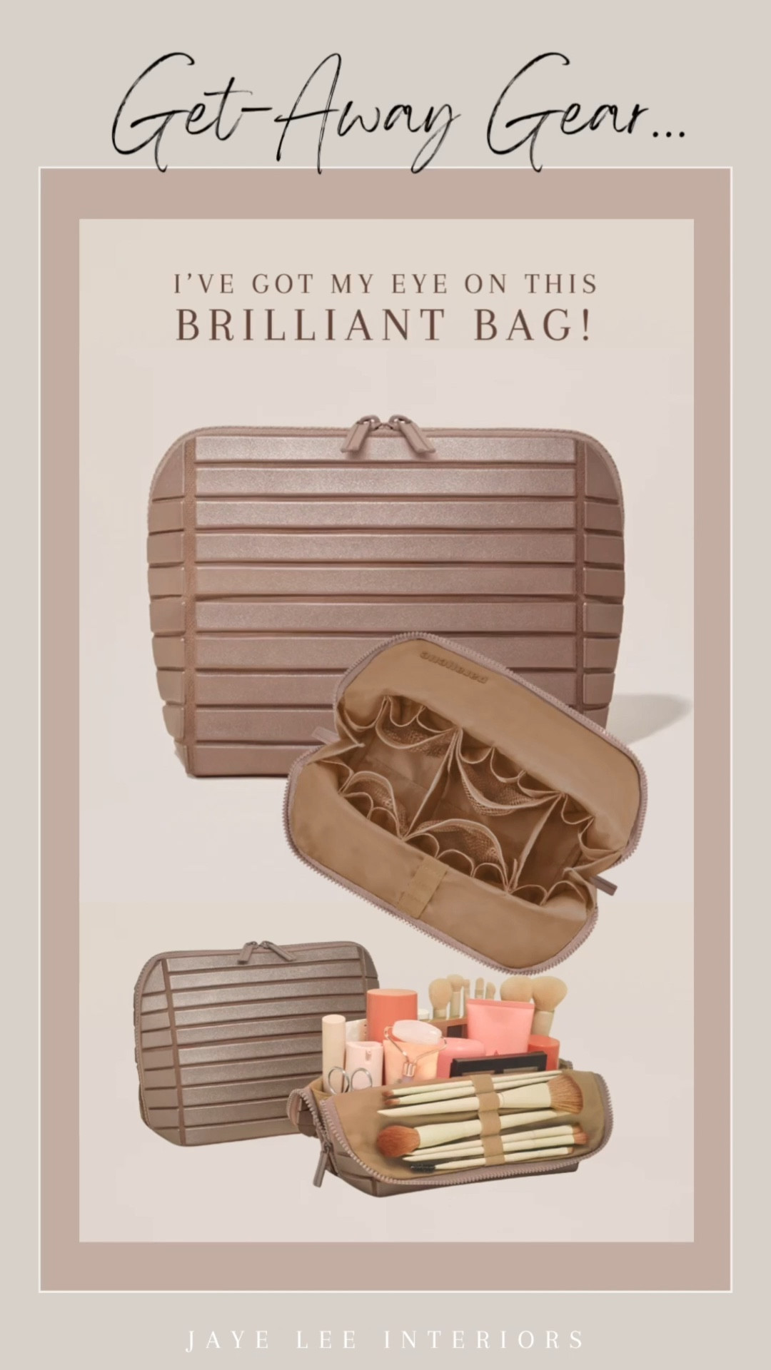 We may have found the perfect travel make-up bag! Well-structured, plenty of compartments to hold everything in place, brilliant, flip-down design that keeps all your products visible, and easy to access. Plus, the built-in brush holders! Amen! A bit on the spendy side, but totally worth the splurge for the jet-set Giuerlz! #TravelHacks #TravelEssentials #MakeupBag #ToiletryBag #ParallelleMakeupBag #GirlsTrip #CarryOn #resortready

#LTKBeauty #LTKselfcare #LTKTravel