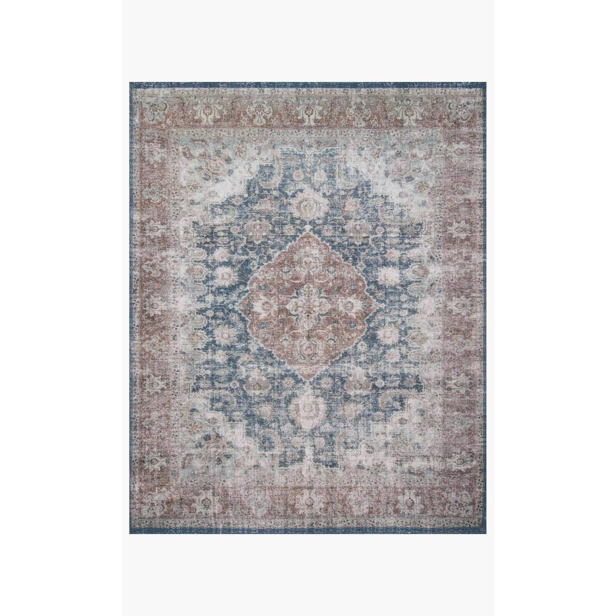 Magnolia Home Lucca LF-10 Denim / Terracotta Area Rug | France and Son