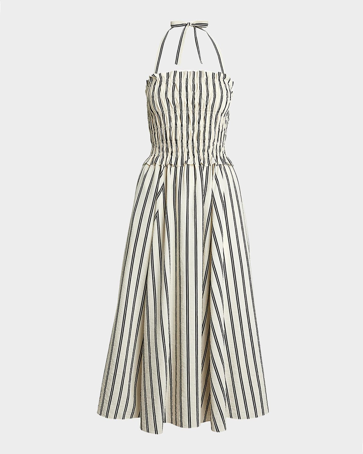 Striped Silk-Blend Dress | Neiman Marcus