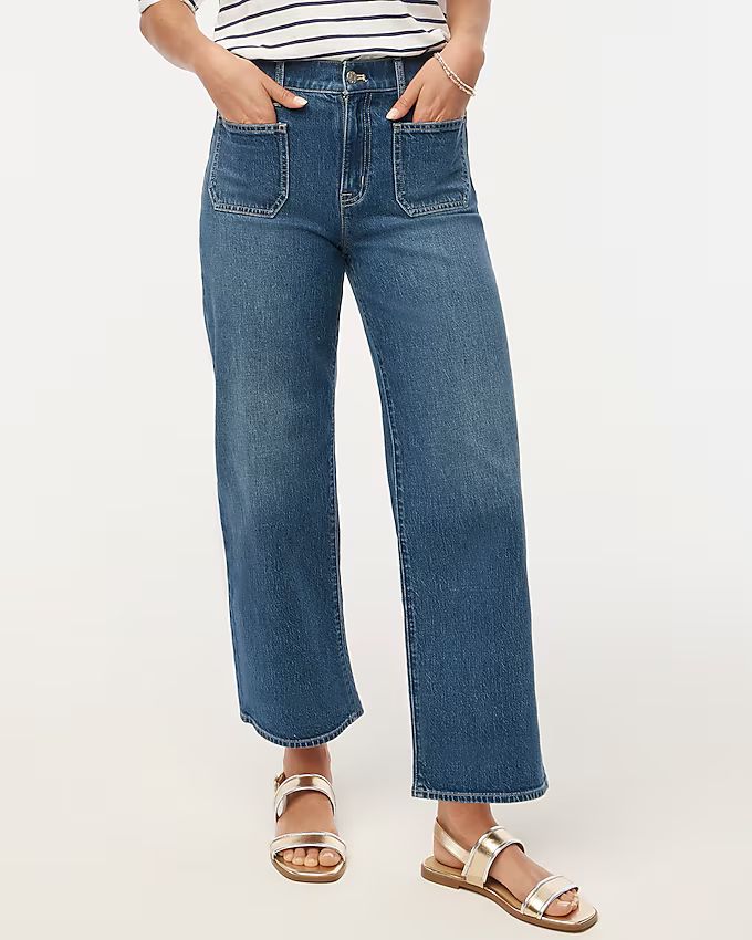 Wide-leg patch-pocket full-length jean | J.Crew Factory
