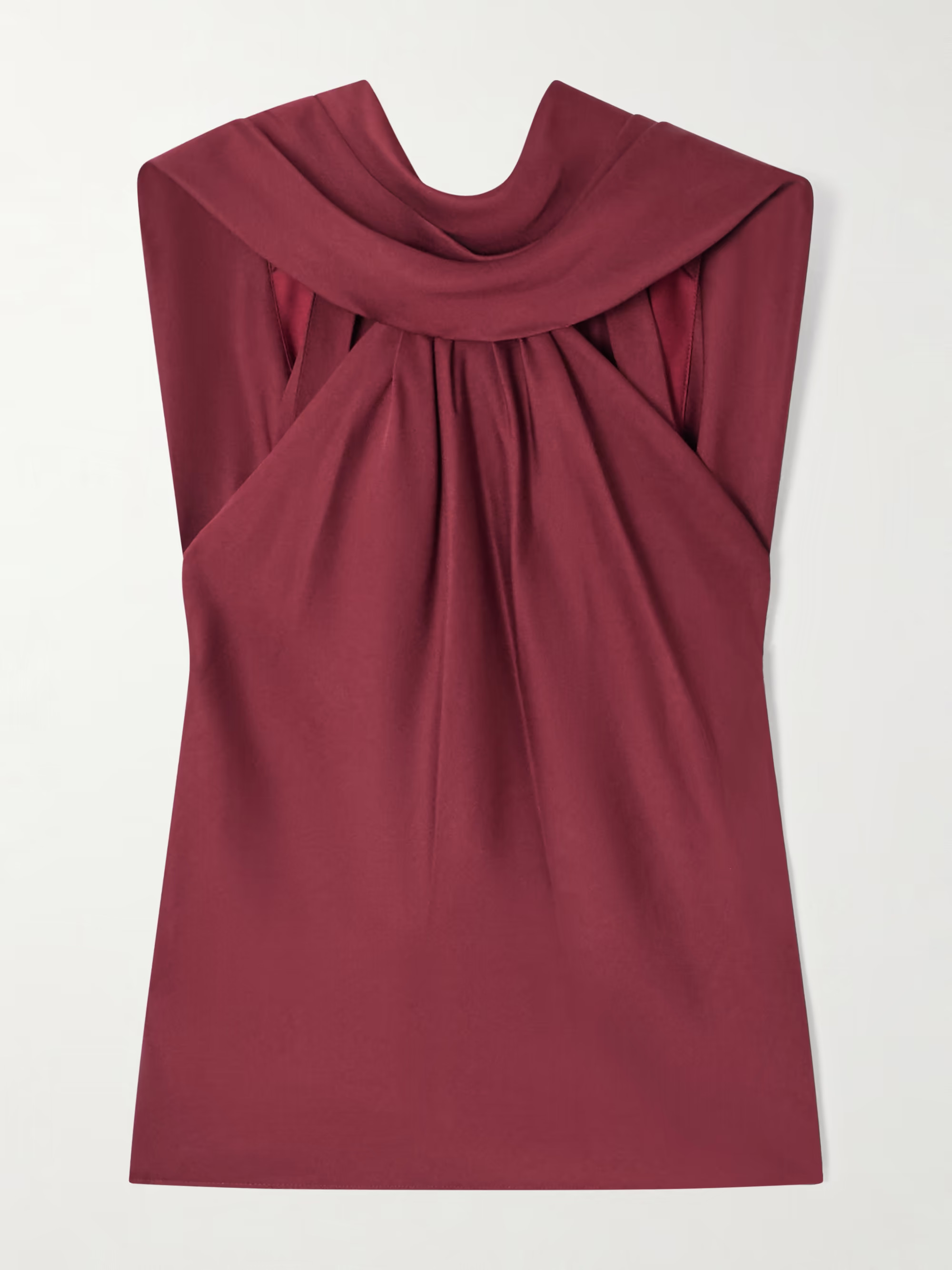 Scarlett cape-effect draped satin top | NET-A-PORTER (US)