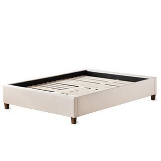 Brookside Ava Cream Full Upholstered Platform Bed with Slats BSFFPEUPPL | The Home Depot