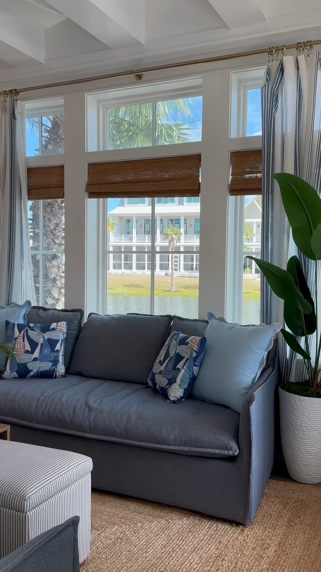 Southern Anchor, refreshed the CF Designs way — coastal warmth, clean lines, lake views, and the Wayfair jute rug + rattan cabinet bringing the texture. We are sharing all the details to shop. 🌊⚓️

#LTKdayinmylife #LTKSaleAlert #LTKHome