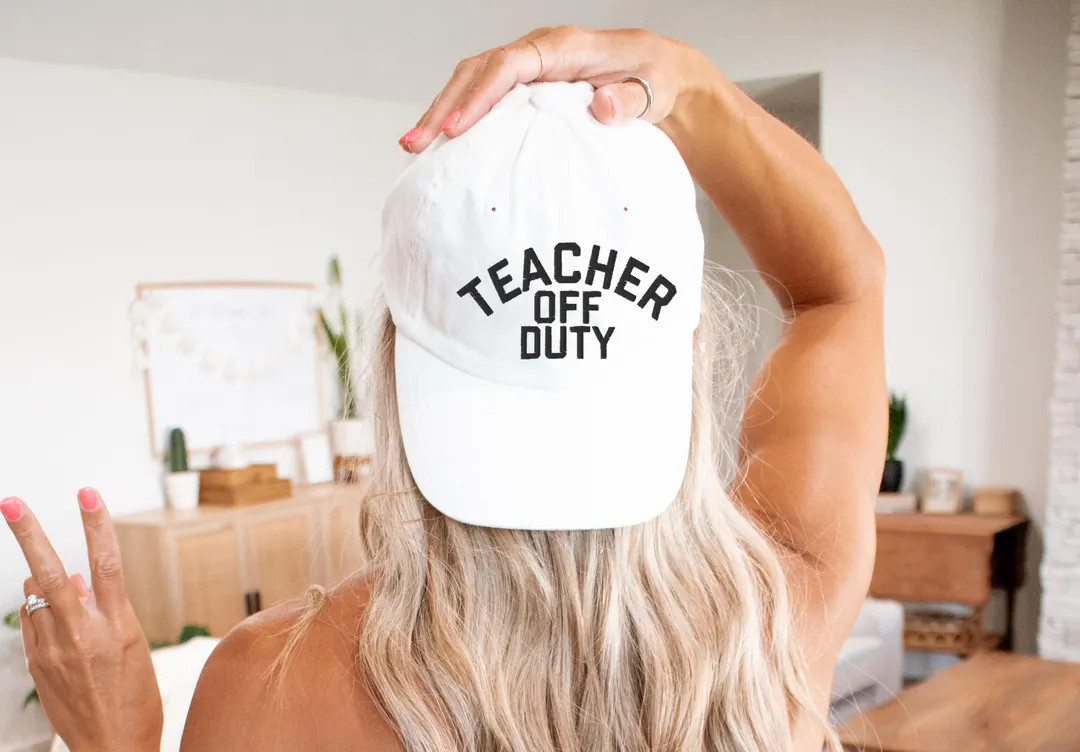Last Day of School Gift for Teacher, Custom Embroidered Baseball Cap for Teacher, Summer Vacation... | Etsy (Global)