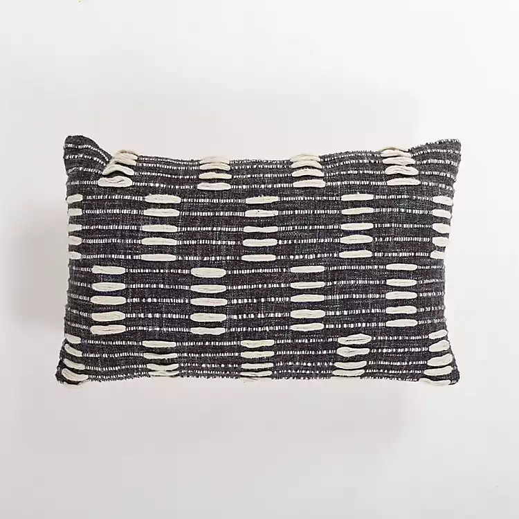 New! Hadid Woven Stripes Lumbar Pillow | Kirkland's Home