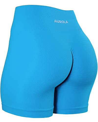 AUROLA Power Workout Shorts for Women Tummy Control Squat Proof Ribbed Thick Seamless Scrunch Act... | Amazon (US)