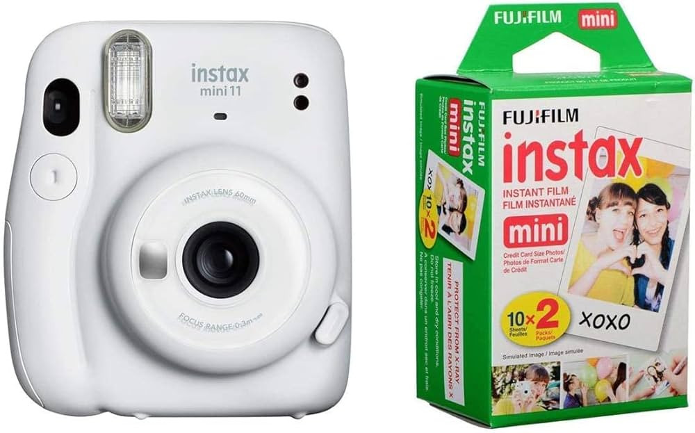 Fujifilm Instax Mini 11 Instant Film Camera, Ice White - with Fujifilm instax Mini Instant Daylig... | Amazon (US)